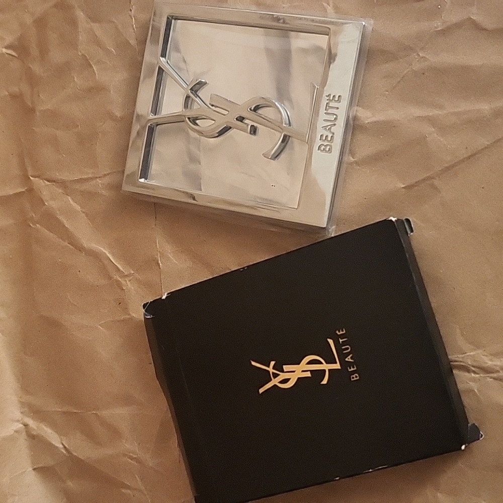 YSL Beauté Silver Compact Mirror